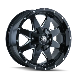 Mayhem – TANK – Black – 17″x9″ -12mm – Summer Wheels – 8040-7952B